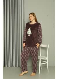 Maroon - Plus Size Pyjamas