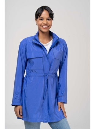 Saxe Blue - Trench Coat - Olcay