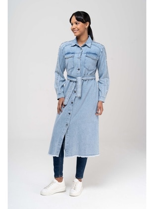 Blue - Trench Coat - Olcay
