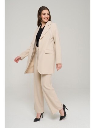 Beige - Knit Suits - Olcay