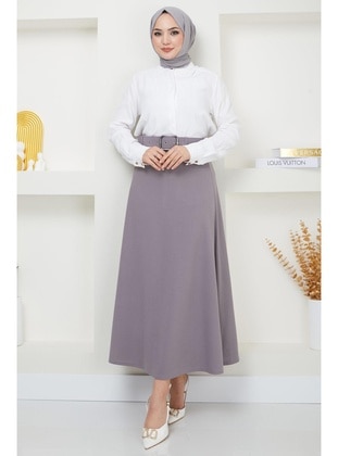 Grey - Skirt - Hafsa Mina