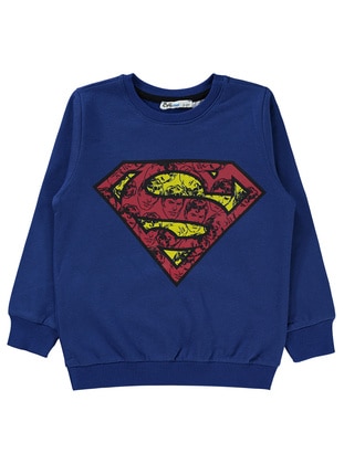 Saxe Blue - Boys` Sweatshirt - Superman