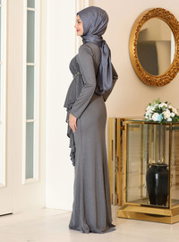 Robe de Soirée Grise