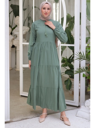 Green Almon - Modest Dress - Benguen
