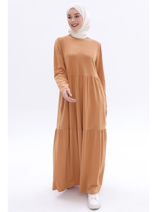 Camel - Modest Dress - ALLDAY