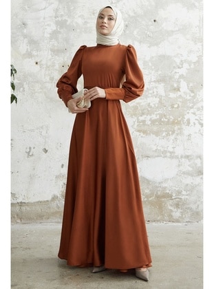 Tan - Unlined - Modest Dress - InStyle