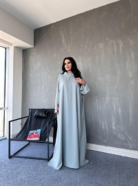 Grey - Plus Size Evening Dress