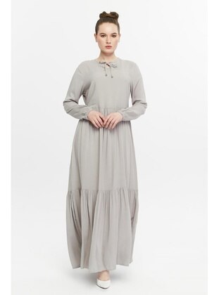 Grey - Modest Dress - Jamila