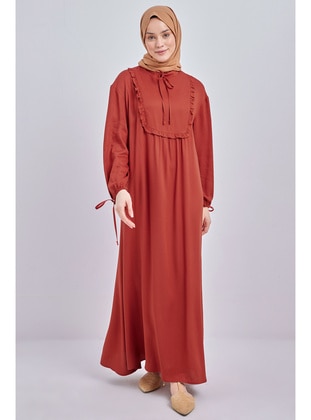 Brick Red - Modest Dress - ALLDAY