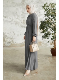 Anthracite - Fully Lined - Modest Dress