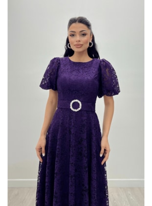Purple - Evening Dresses - Giyim Masalı