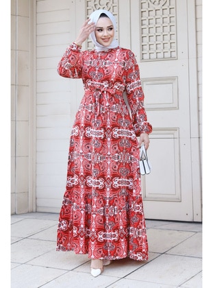 Red - 300gr - Modest Dress - Tesettür Dünyası