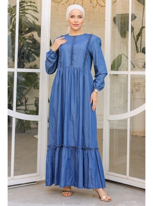 Dark Blue - Modest Dress - Bestenur