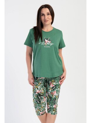 Green - Plus Size Pyjamas - Vienetta