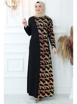 Black - Plus Size Evening Dress - Amine Hüma