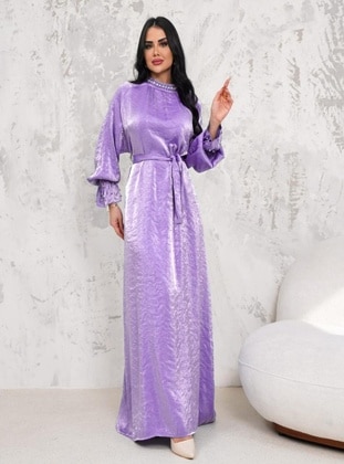 Lilac - Modest Evening Dress - Maymara