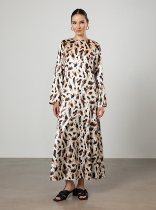 Leopard Patterned - Modest Dress - Refka