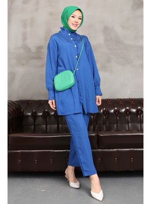 Saxe Blue - Unlined - Suit - İmaj Butik
