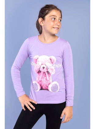 Toontoy Lilac Girls` Sweatshirt
