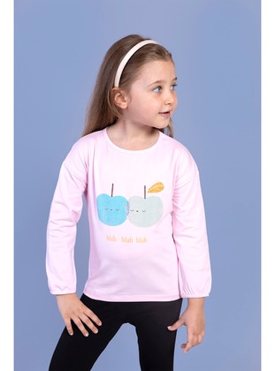 Toontoy Powder Pink Girls` Sweatshirt