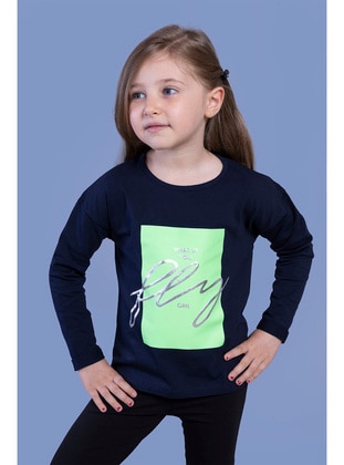 Toontoy Navy Blue Girls` Sweatshirt