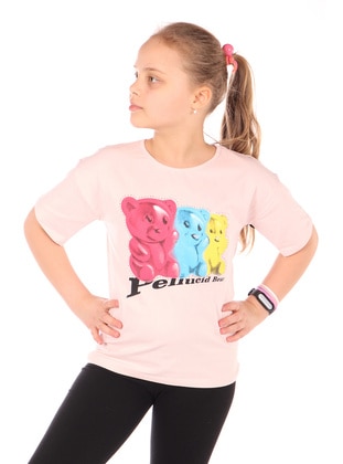 Powder Pink - Girls` T-Shirt - Toontoy