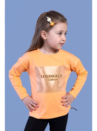 Toontoy Orange Girls` Sweatshirt