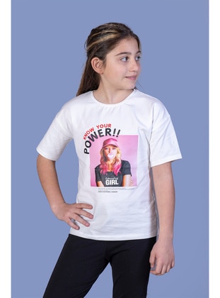 Ecru - Girls` T-Shirt - Toontoy