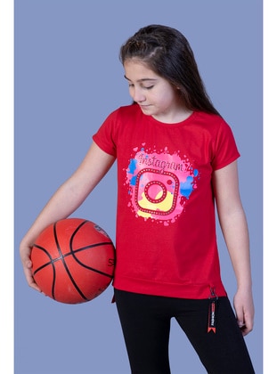 Red - Girls` T-Shirt - Toontoy