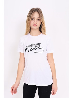White - Girls` T-Shirt - Toontoy