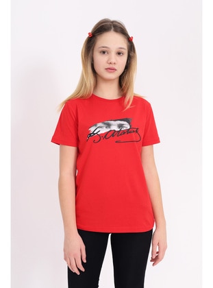 Red - Girls` T-Shirt - Toontoy