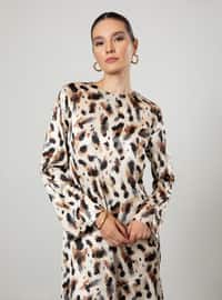 Leopard Patterned - Modest Dress