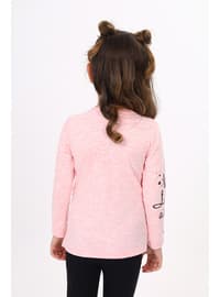 Pink Melange - Girls` T-Shirt