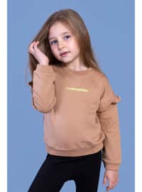 Brown - Girls` Sweatshirt