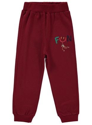 أحمر برغندي - ملابس رياضية سفلية للأولاد - Civil Boys