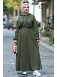 Khaki - Modest Dress