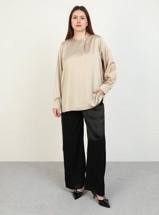 Cream - Plus Size Blouse - Alia