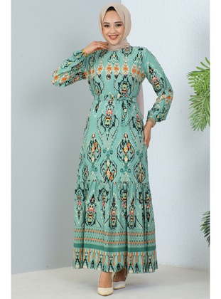 Mint Green - Modest Dress - Benguen