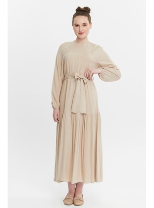 Beige - Modest Dress - Jamila