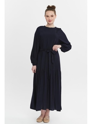 Black - Ecru - Modest Dress - Jamila