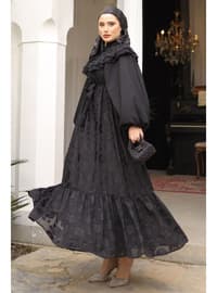 Black - Fully Lined - Modest Dress