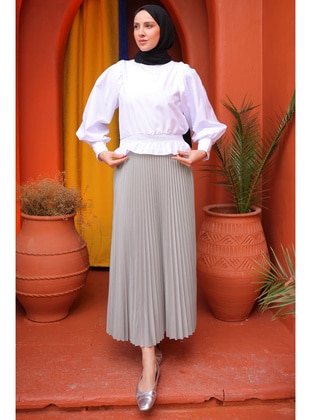 Grey - Skirt - Benguen