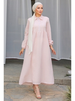 Powder Pink - Modest Dress - Bestenur
