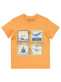 Orange - Boys` T-Shirt