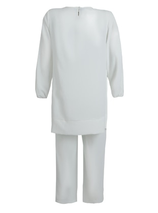 White - Plus Size Suit - Alia