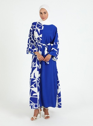 Saxe Blue - Modest Dress - Filizzade
