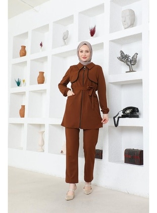 Brown - 700gr - Suit - Burcu Fashion
