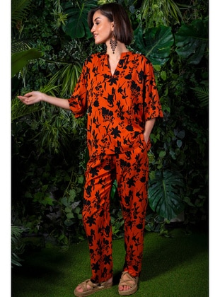 Orange - Pyjama Set - Vienetta