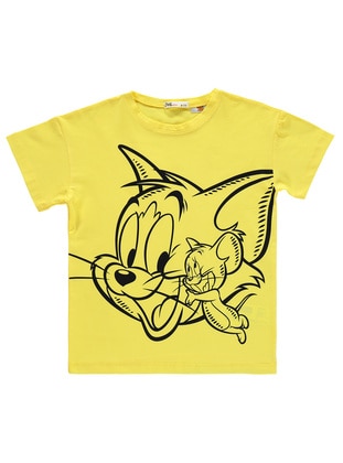 Yellow - Girls` T-Shirt - Tom & Jerry