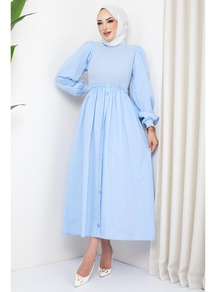 Baby Blue - Modest Dress - Hafsa Mina